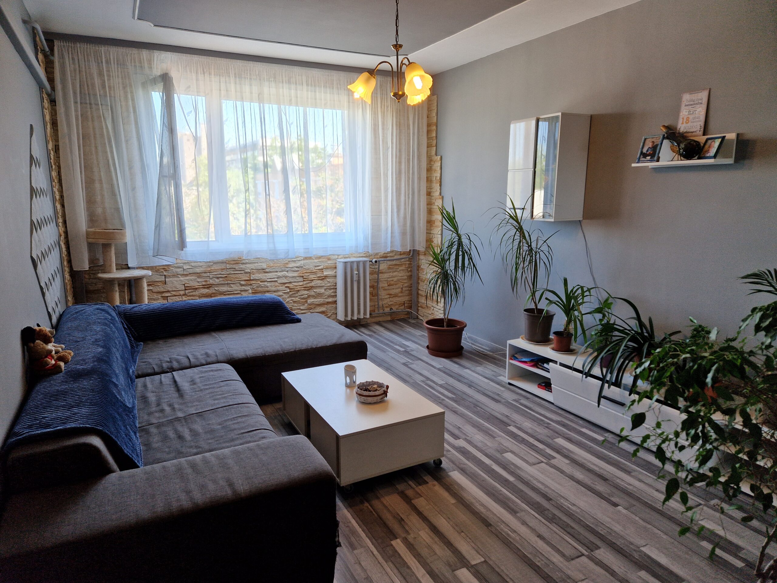 Makón a Csanád vezér terén felújított 59 nm-s 3 szobás, kihelyezett előteres lakás eladó